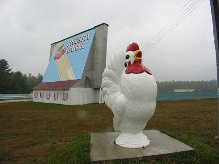 Cherry Bowl Drive-In Theatre - Chicken - Photo From Water Winter Wonderland (newer photo)